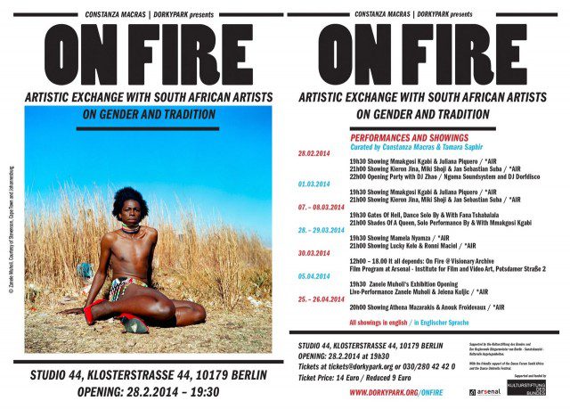 ON FIRE – ARTISTIC EXCHANGE WITH SOUTH AFRICAN ARTISTS ON GENDER AND TRADITION