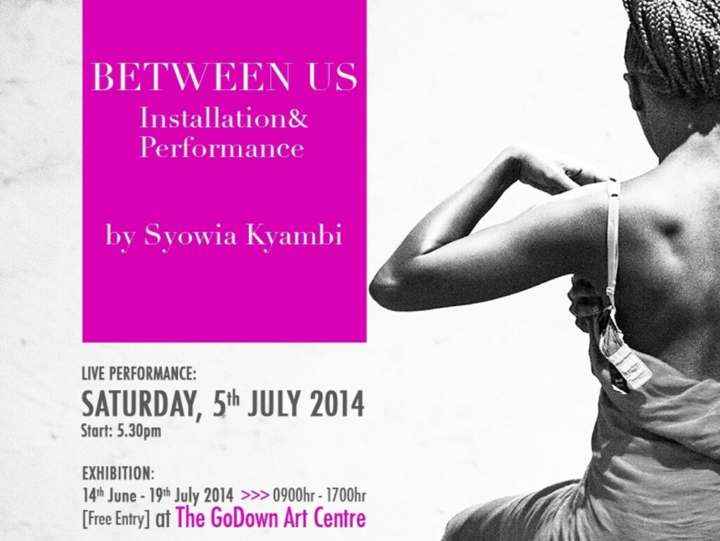 Between Us – live performance & installation by Miriam Syowia Kyambi