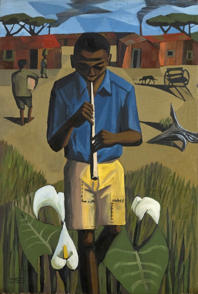 Peter Clarke, Flute music, 1960. Oil on canvas. 650 x 440 mm. Private collection