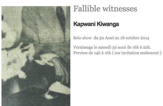 Kapwani Kiwanga: FALLIBLE WITNESSES
