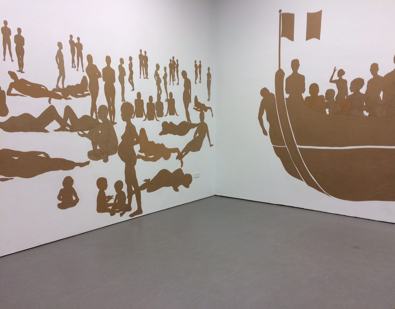 @Limerick City Gallery of Art Mary Evans Thousands Are Sailing, 2016 Installation, craft paper dimensions variable