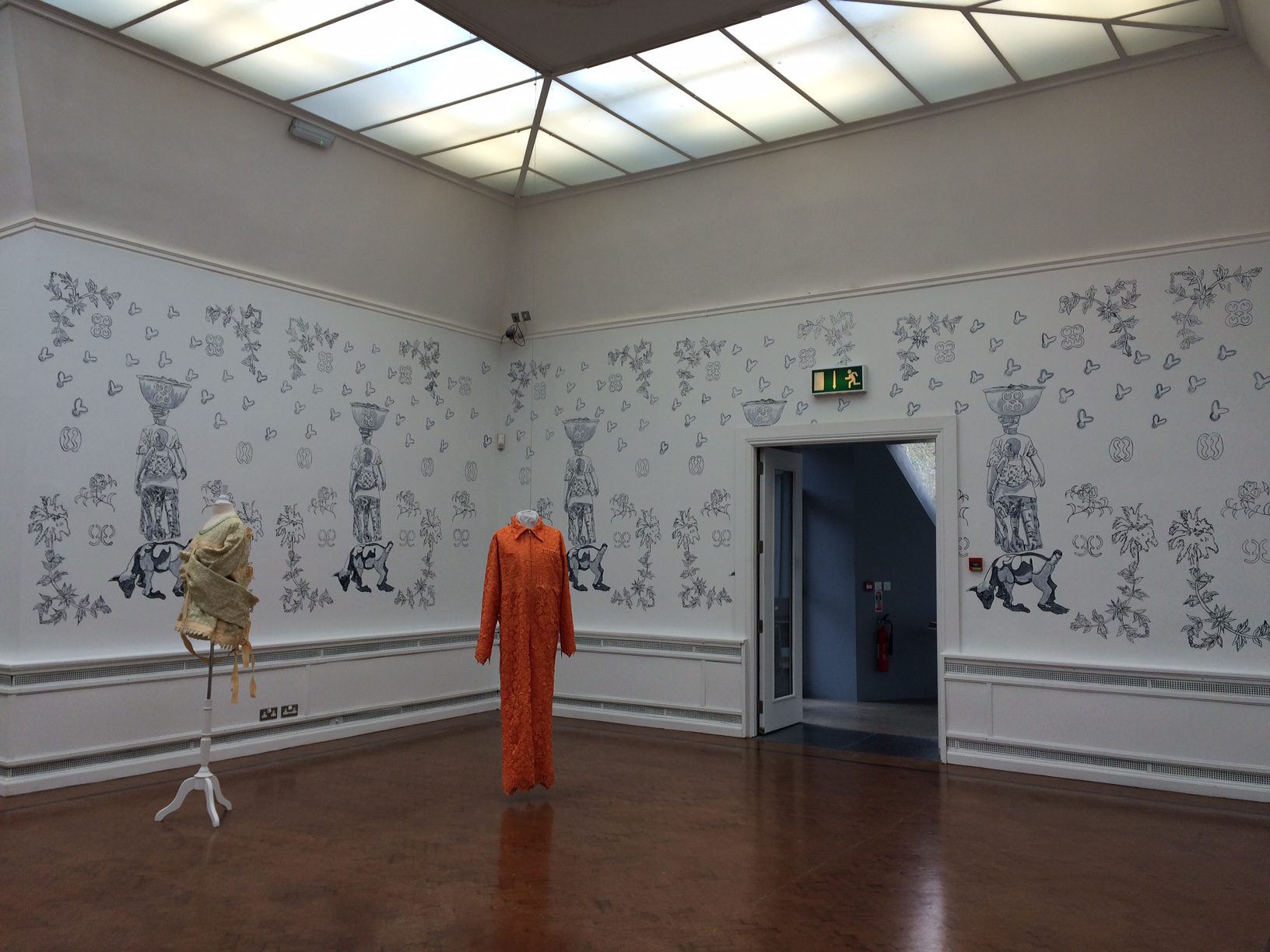 Godfried Donkor Rebel Madonna Lace Collection, 2016, Installation, lace, clothes, mannequins, drawings dimensions variable