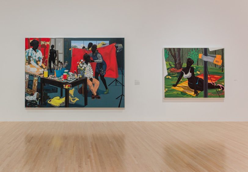 Installation view of Kerry James Marshall: Mastry, March 12–July 3, 2017 at MOCA Grand Avenue, courtesy of The Museum of Contemporary Art, Los Angeles, photo by Brian Forrest