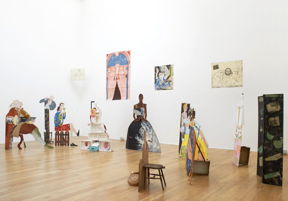 Lubaina Himid, A Fashionable Marriage, 1986. Exhibition view, The Place Is Here, Nottingham Contemporary, 2017. Photo Andy Keate. Courtesy of the artist and Hollybush Gardens. 