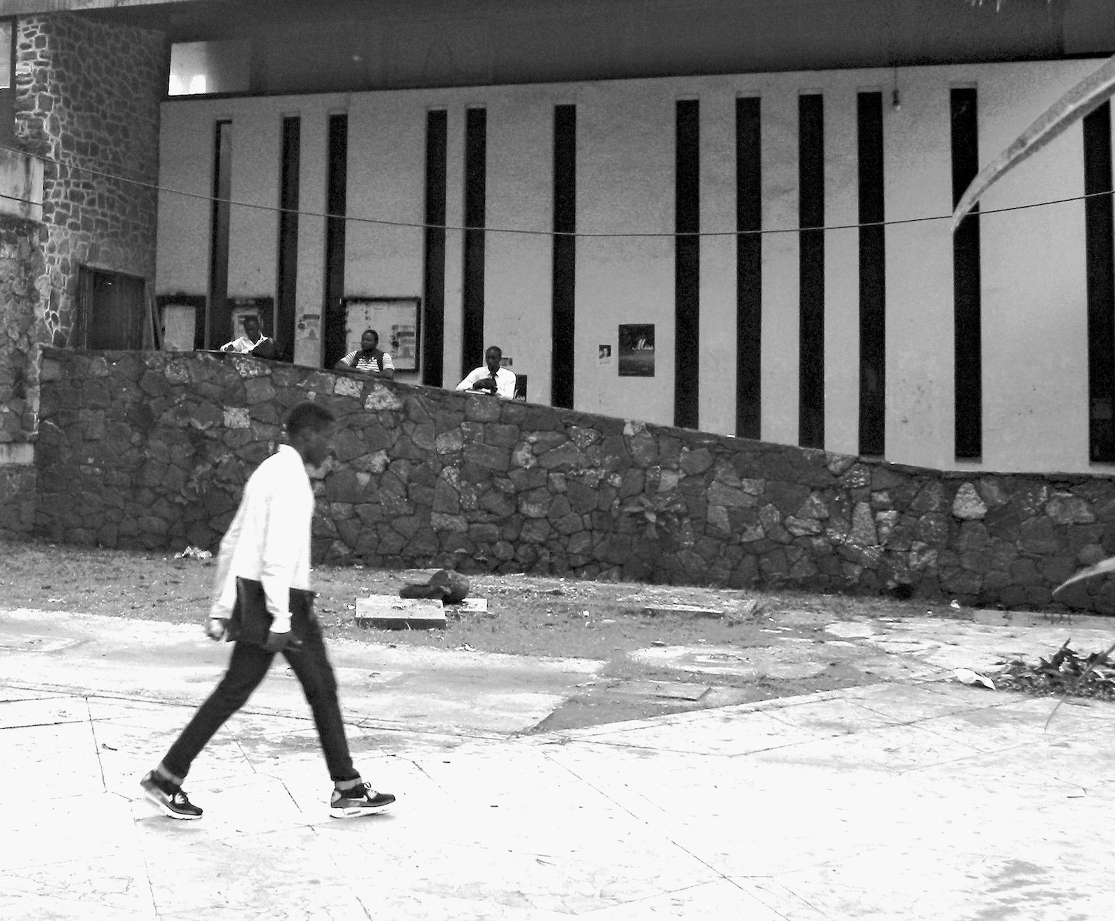 Students in front of University of Yaoundé. Courtesy of Paul-Henri S. Assako Assako.