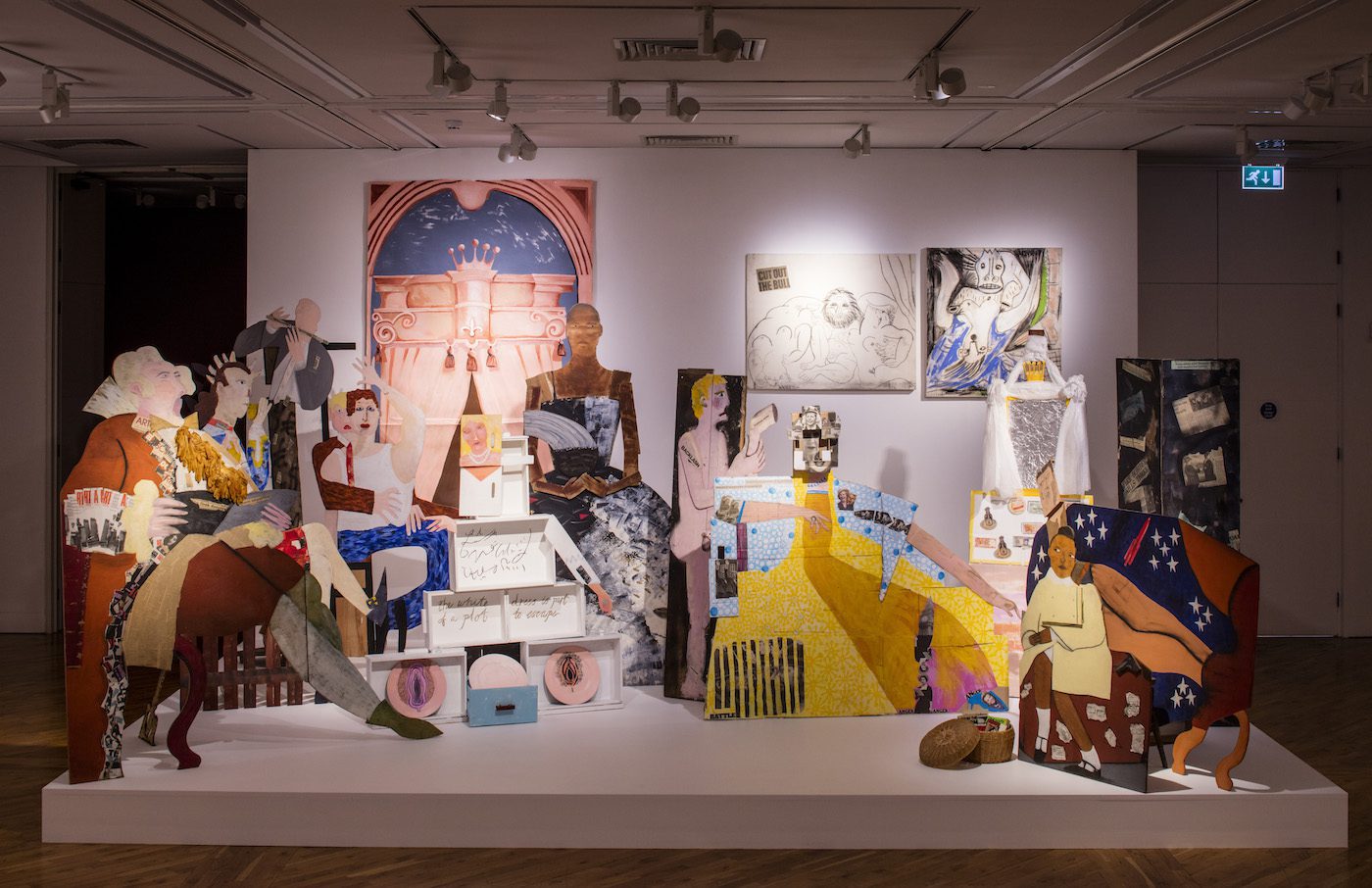 Lubaina Himid, A Fashionable Marriage, 1987. The Turner Prize Exhibition. Ferens Art Gallery. Hull. Photograph by David Levene.