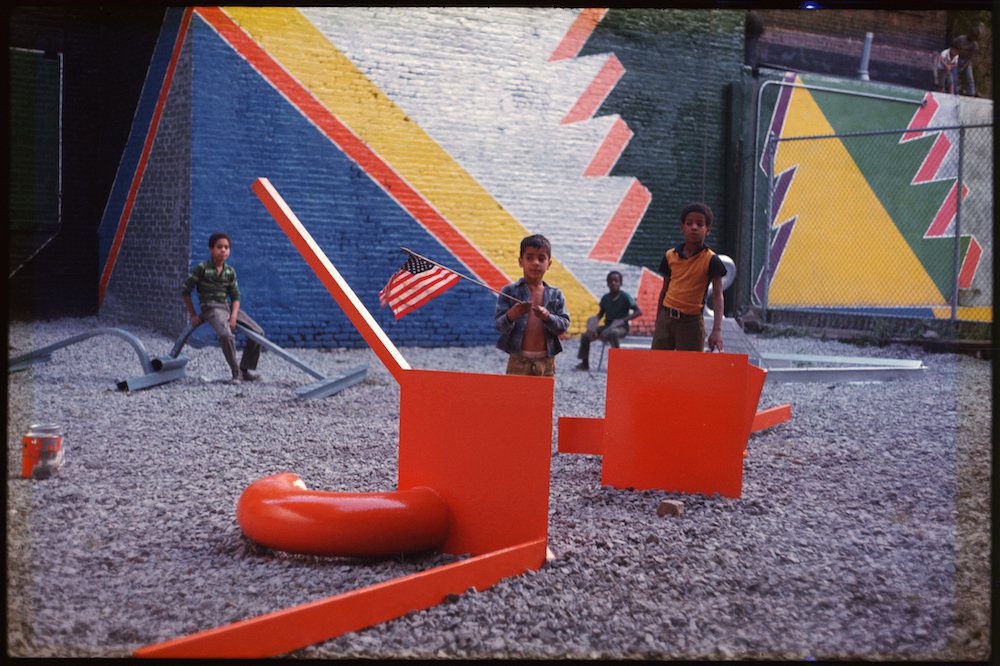 Art Work created by Smokehouse Associates, William T. Williams, Melvin Edwards, Guy Ciarcia and Billy Rose. Photograph by Robert Colton, New York, N.Y. Courtesy of Michael Rosenfeld Gallery LLC, New York, N.Y. 