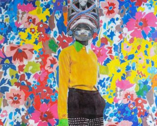 Wole Lagunju, Attitude Rocking, 2017, Oil on canvas, 70.5 x 49.5 inches. Courtesy: the artist and Ebony / Curated, Cape Town