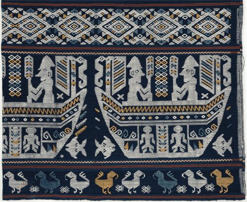 Raja Umbu, skirt with Kadu motif depicting the arrival of ancestors to the island of Sumba, 2010. Textile.