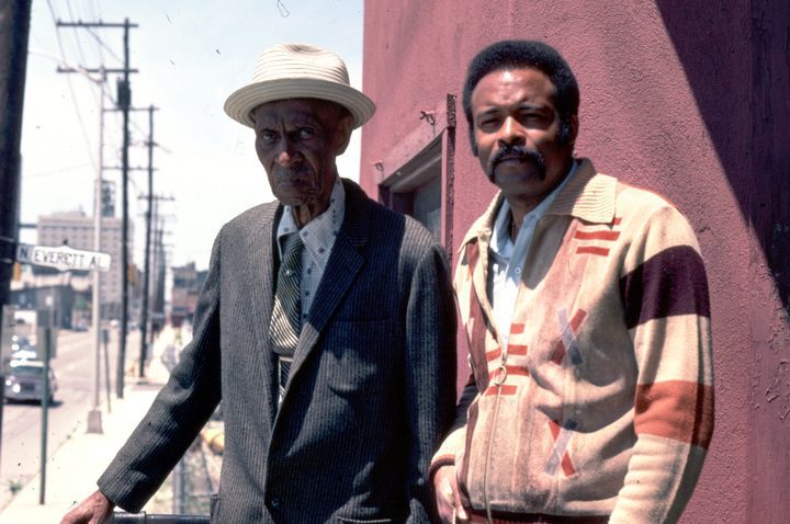 Elijah Pierce and Leroy Almon, Sr., Columbus, Ohio, 1977, Photograph by Alan Govenar