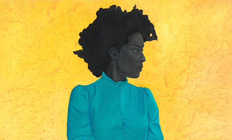 Amy Sherald, Saint Woman, 2015 (detail), Oil on canvas, 54 x 43 in., Private collection, photo courtesy the artist and Monique Meloche Gallery, Chicago.
