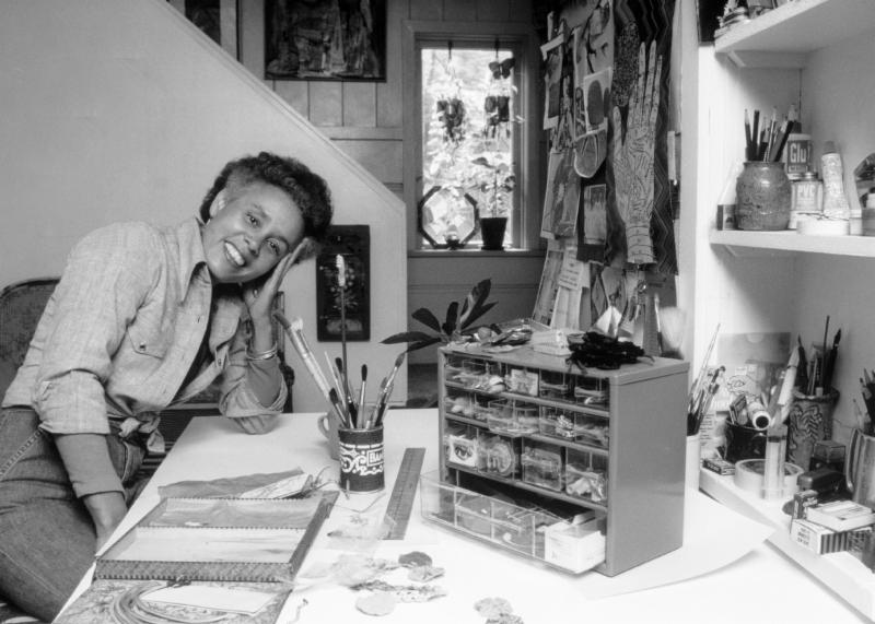 Image: Betye Saar in her Laurel Canyon studio, Los Angeles, ca. 1976, courtesy of the artist and Roberts Projects, Los Angeles, California, photo Richard Saar.