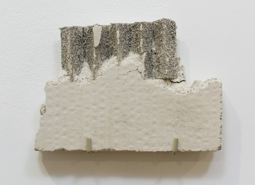 Nikita Gale, ECHO I, 2018, acoustic foam, cement, approx. 5.5 x 8 x 1.25 in. Courtesy the artist and Commonwealth and Council. Photo: Ruben Diaz.