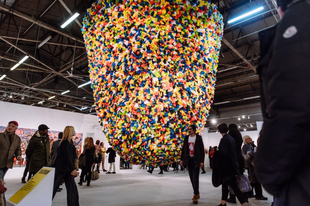 Pascale Marthine Tayou at The Armory Show 2019. Photo by Teddy Wolff.