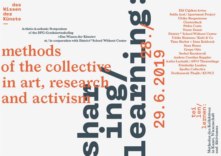 sharing/learning: Methods of the Collective in Art, Research and Activism