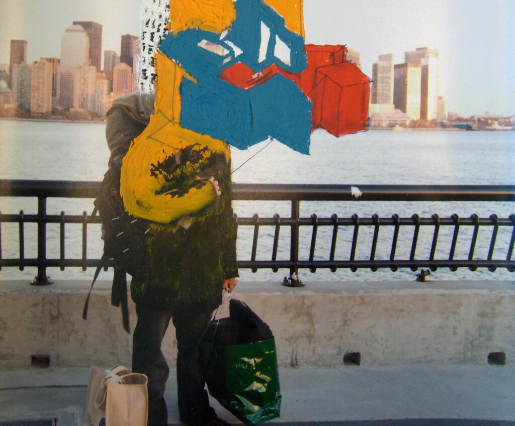 Carlos Bunga, I am a Nomad (detail), 2008. Acrylic on chromogenic color print. Photo courtesy the artist, Galería Elba Benítez (Madrid) and Alexander and Bonin (New York).
