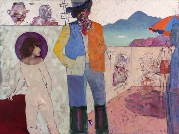 Maurice Burns, Blues for Linda, 1989-1993, oil on canvas, 56 1/4 x 76 inches