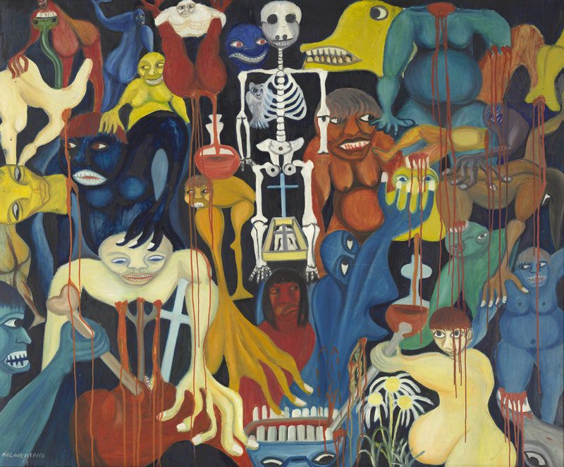 The Fountain of Blood (A fonte de sangue), 1961. 
Malangatana Ngwenya. The Cleveland Museum of Art, Ohio, United States, Gift of Dr. and Mrs. Lloyd H. Ellis, Jr. Photo courtesy of the Cleveland Museum of Art. 