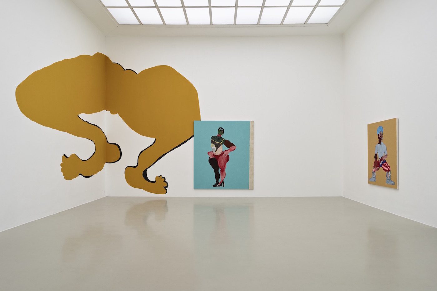 Tschabalala Self, »Leotard«, 2019 und »Polka«, 2019. Installation View at Kunstverein Hannover. Photo: Raimund Zakowski