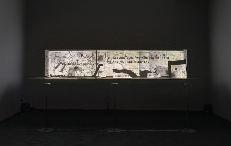 William Kentridge, KABOOM!, 2018. Installation view, William Kentridge: Let Us Try for Once, Marian Goodman Gallery, New York, 2019. Acquired with major support from Amy and David Abrams, with generous support from James and Audrey Foster, Charlotte Wagner and Herbert S. Wagner III, Jeanne L. Wasserman Art Acquisition Fund, and Fotene and Tom Coté Art Acquisition Fund. Courtesy the artist and Marian Goodman Gallery, New York. © William Kentridge