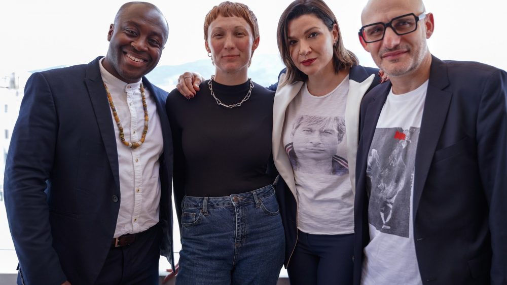 (From left to right) Larry Ossei-Mensah, Omsk Social Club, Poka-Yio. Photo: Nysos Vasilopoulos