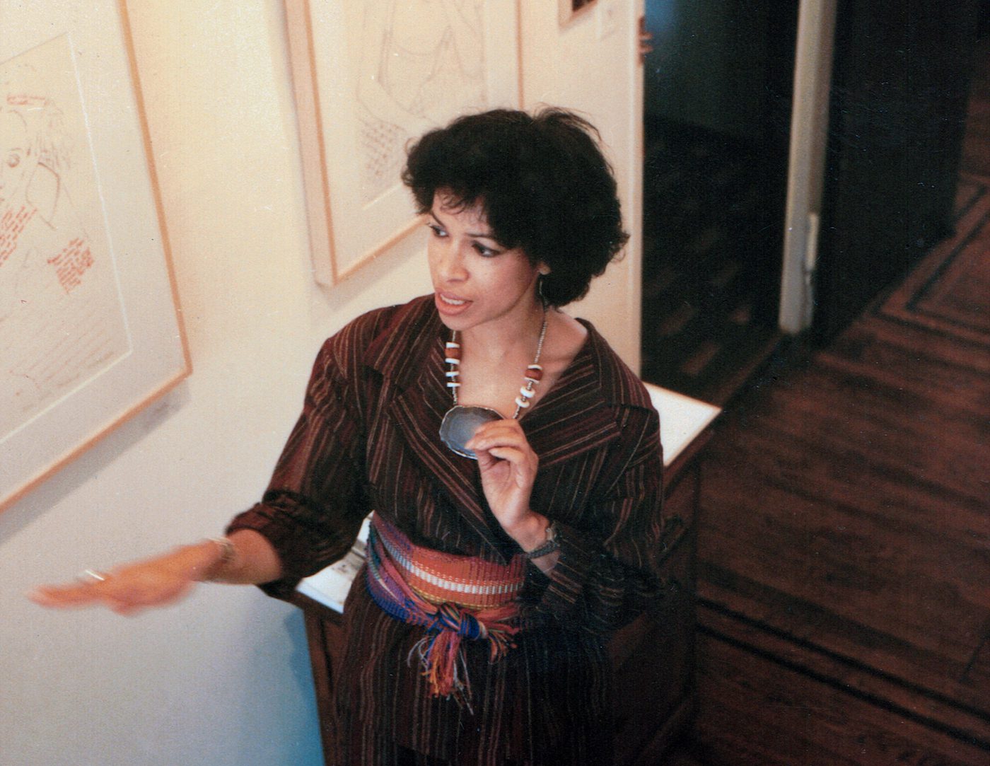 Emma Amos at the Art Salon Show, 1979. Courtesy Ryan Lee Gallery.
