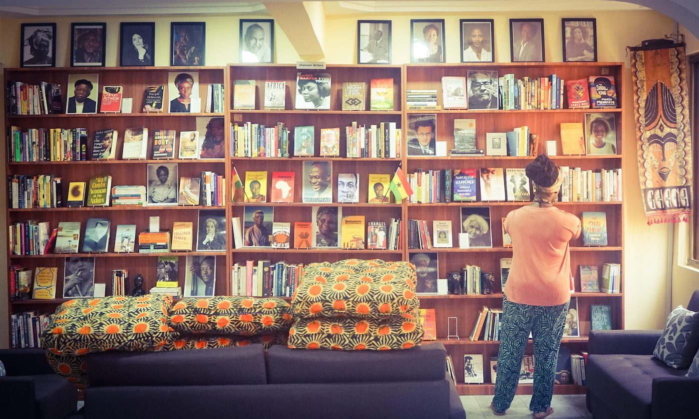 Sylvia Arthur in her Library in Accra. Photo: Serine Mekoun