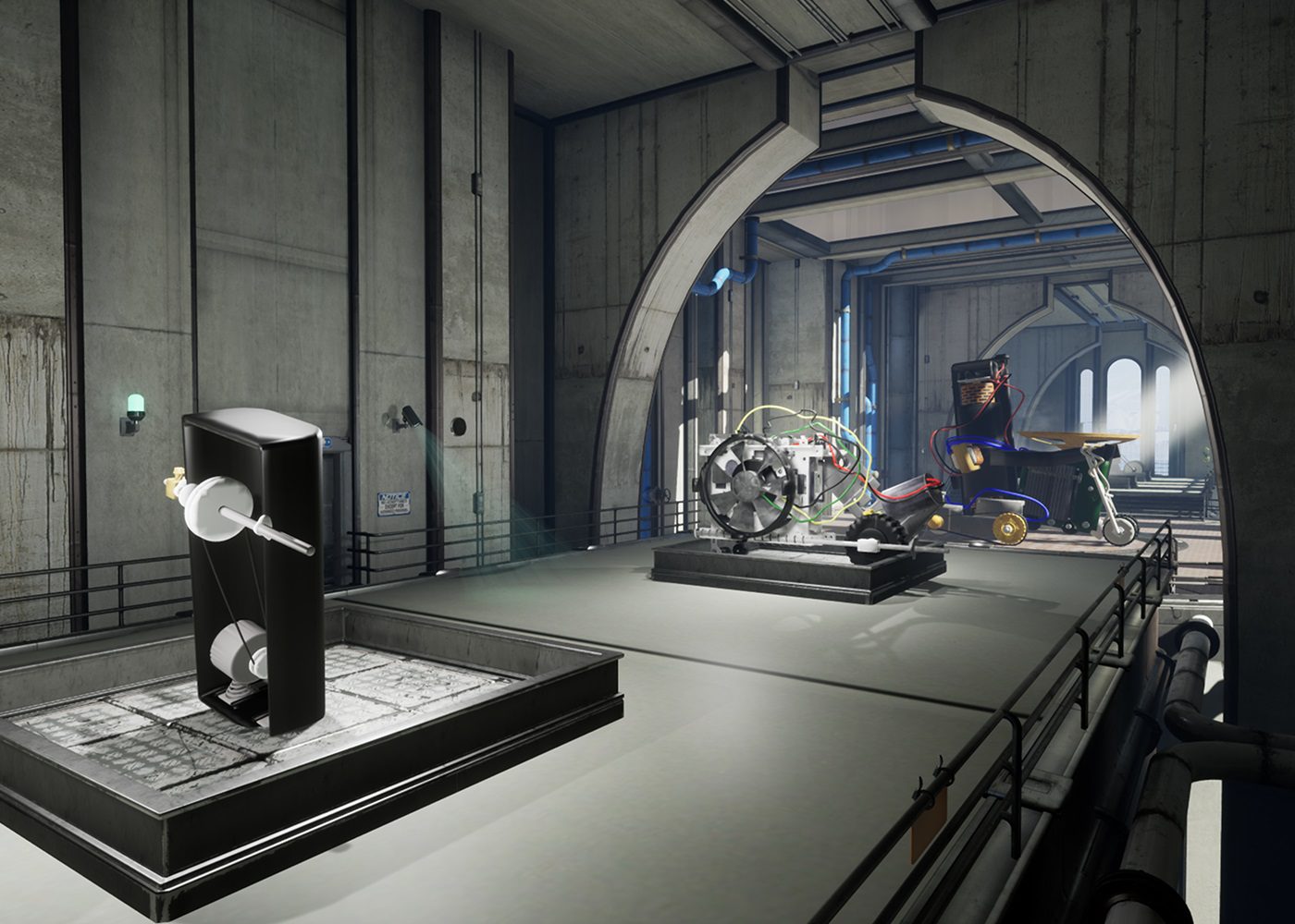 Akwasi Bediako Afrane, Screenshot of PC Game - TRONS Factory, 2020, Studio project of virtual TRONS in Unreal Engine environment, Image by Akwasi Bediako Afrane.