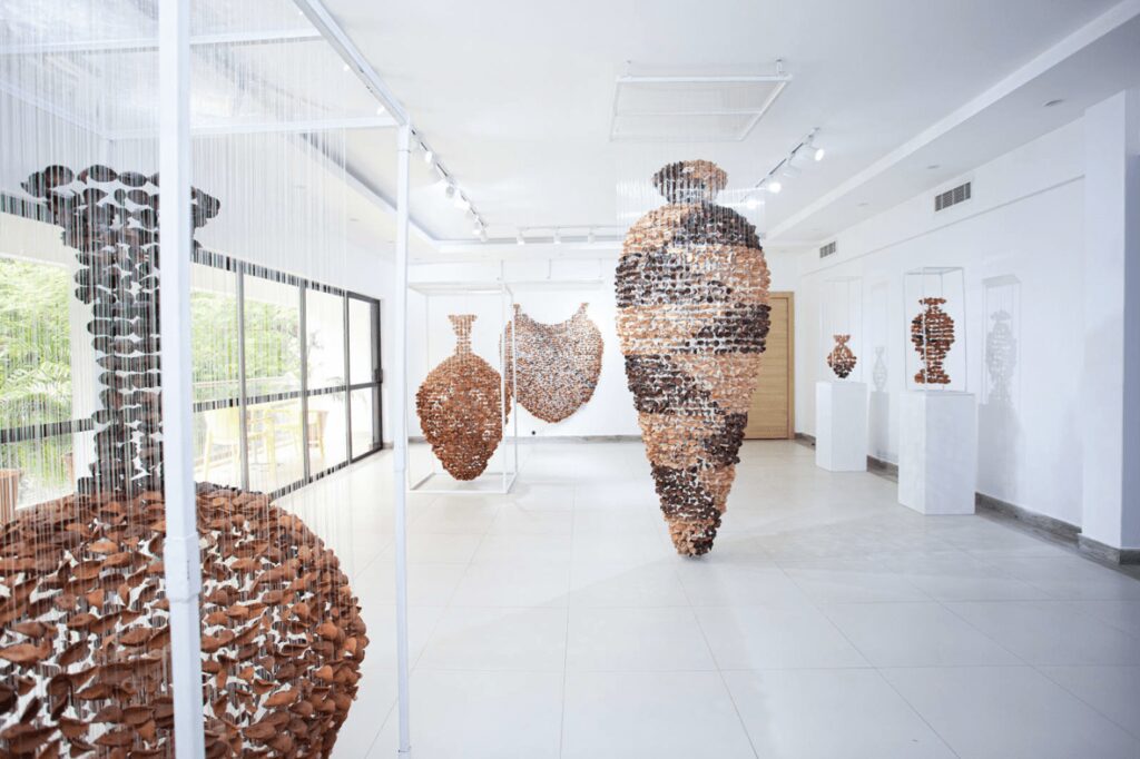 Ngozi-Omeje Ezema, Boundless Vases, installation view at kó Lagos, 2021.