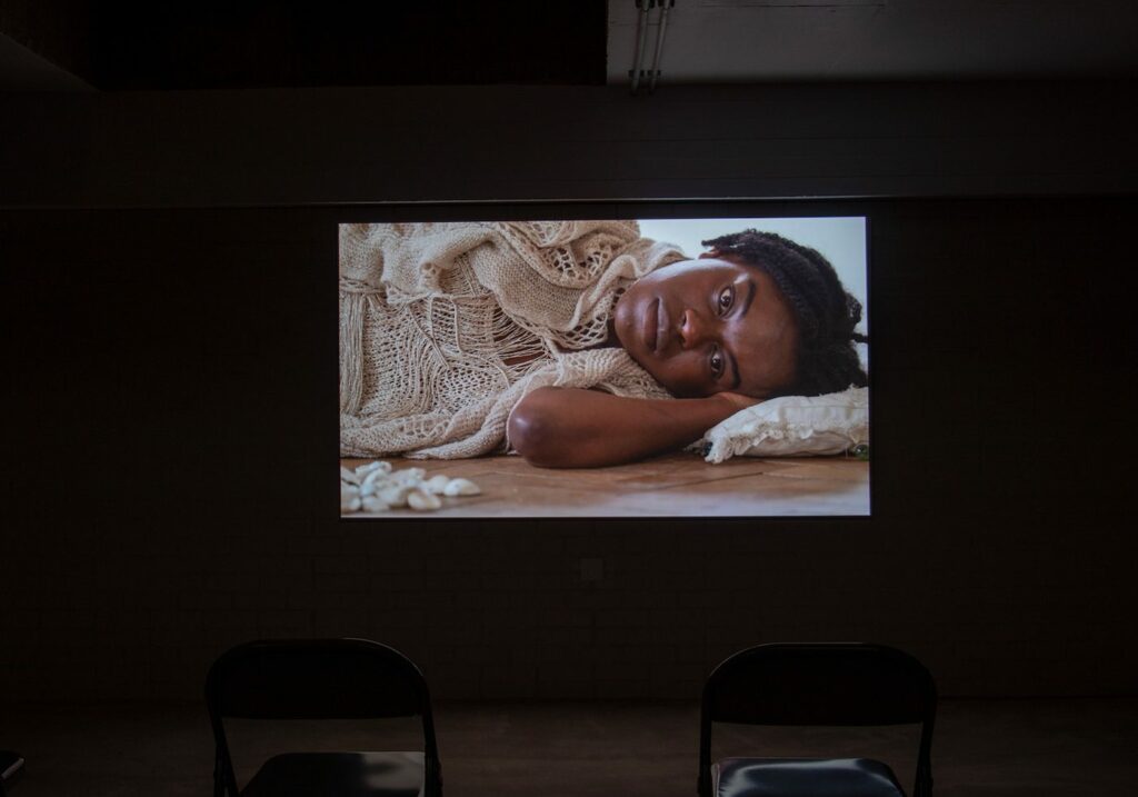 Alberta Whittle, RESET (2020), shown at Forma HQ, Video still courtesy of the Artist and Matthew A Williams