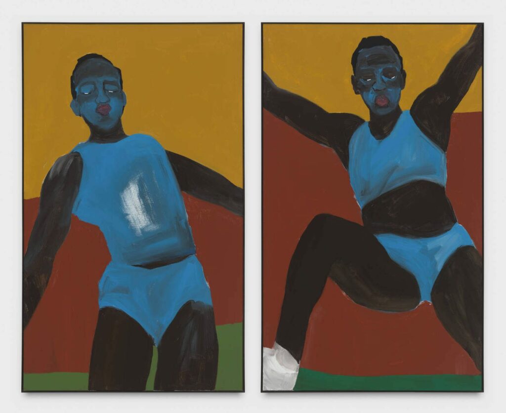 Alvin Armstrong,
Track Field (2021), Acrylic on canvas, Courtesy: Artist, Medium Tings and Anna Zorina Gallery, New York.
