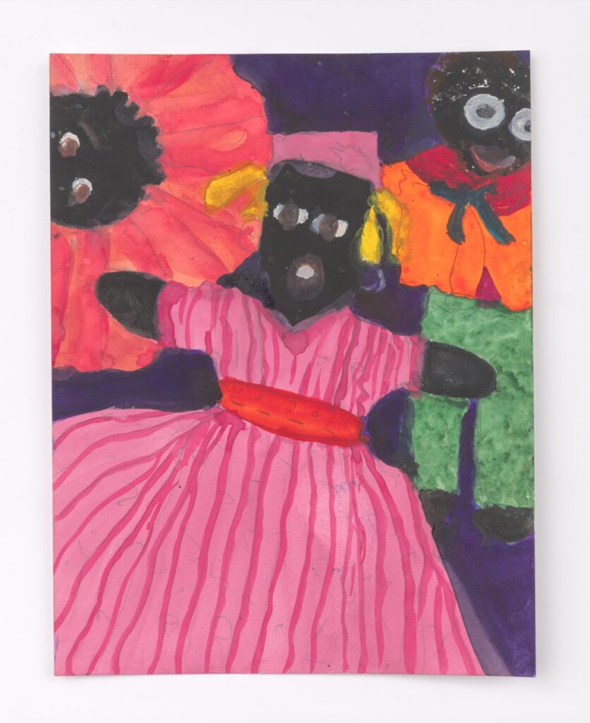 Betye Saar, Female Doll with two heads above, 2020
Watercolor on paper
12 x 9 in (30.5 x 22.9 cm)