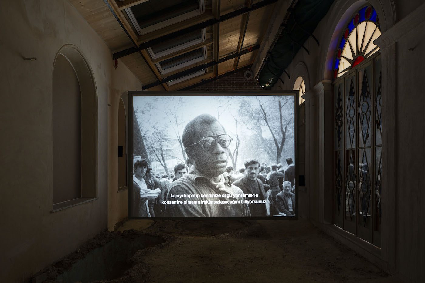Glenn Ligon, Installation View at 16. Istanbul Biennale. Short film 