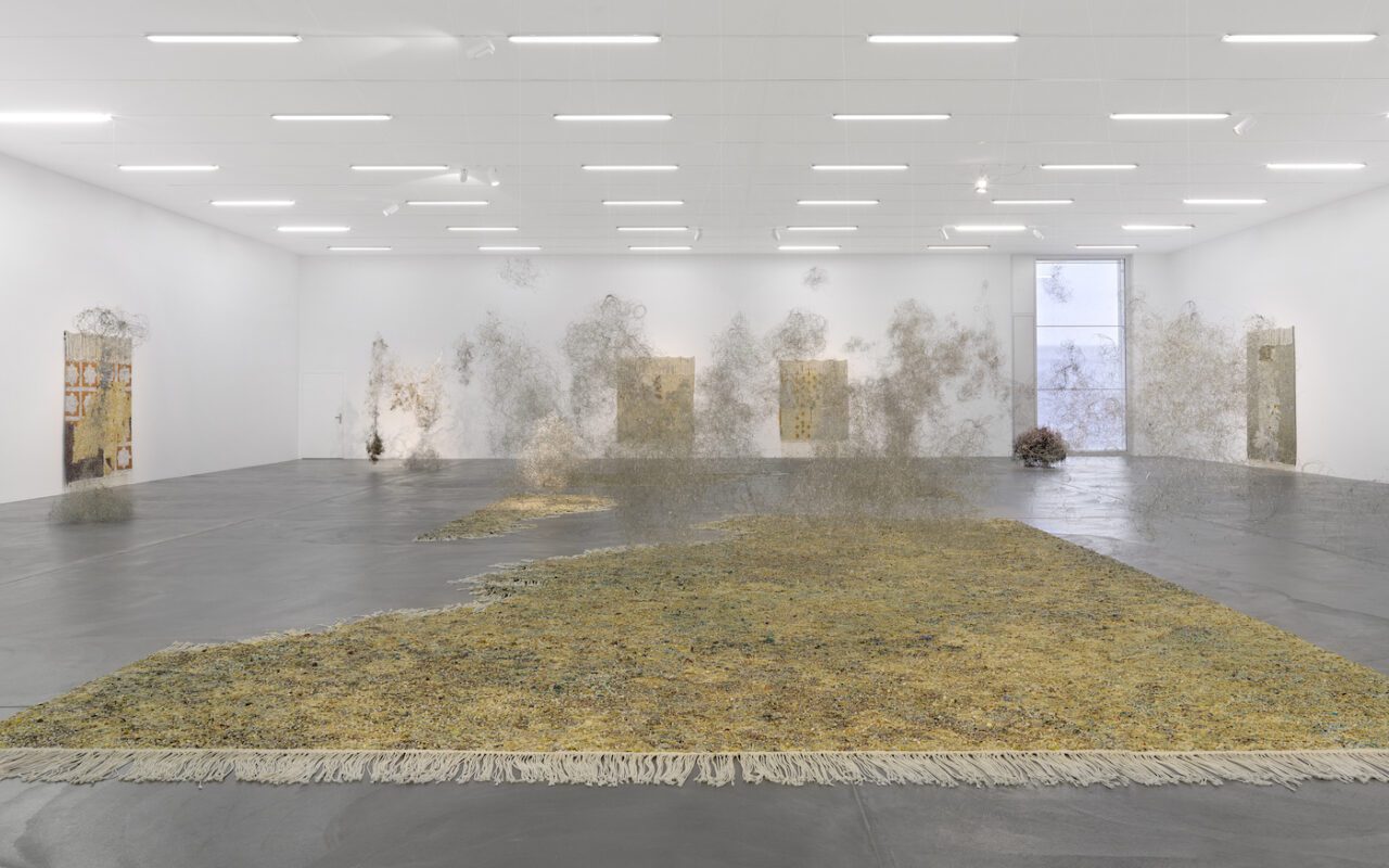 Igshaan Adams, Kicking Dust , Kunsthalle Zürich, 2022, installation view, photograph: Annik Wetter