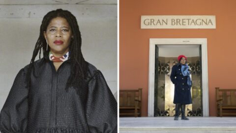 (left) Simone Leigh. Foto: Shaniqwa Jarvis/Courtesy of the Simone Leigh and Hauser & Wirth via Boston's Institute of Contemporary Art/AP/dpa. (right) Sonia Boyce, commissioned by the British Council for the British Pavilion 2022. Image: Cristiano Corte © British Council 
