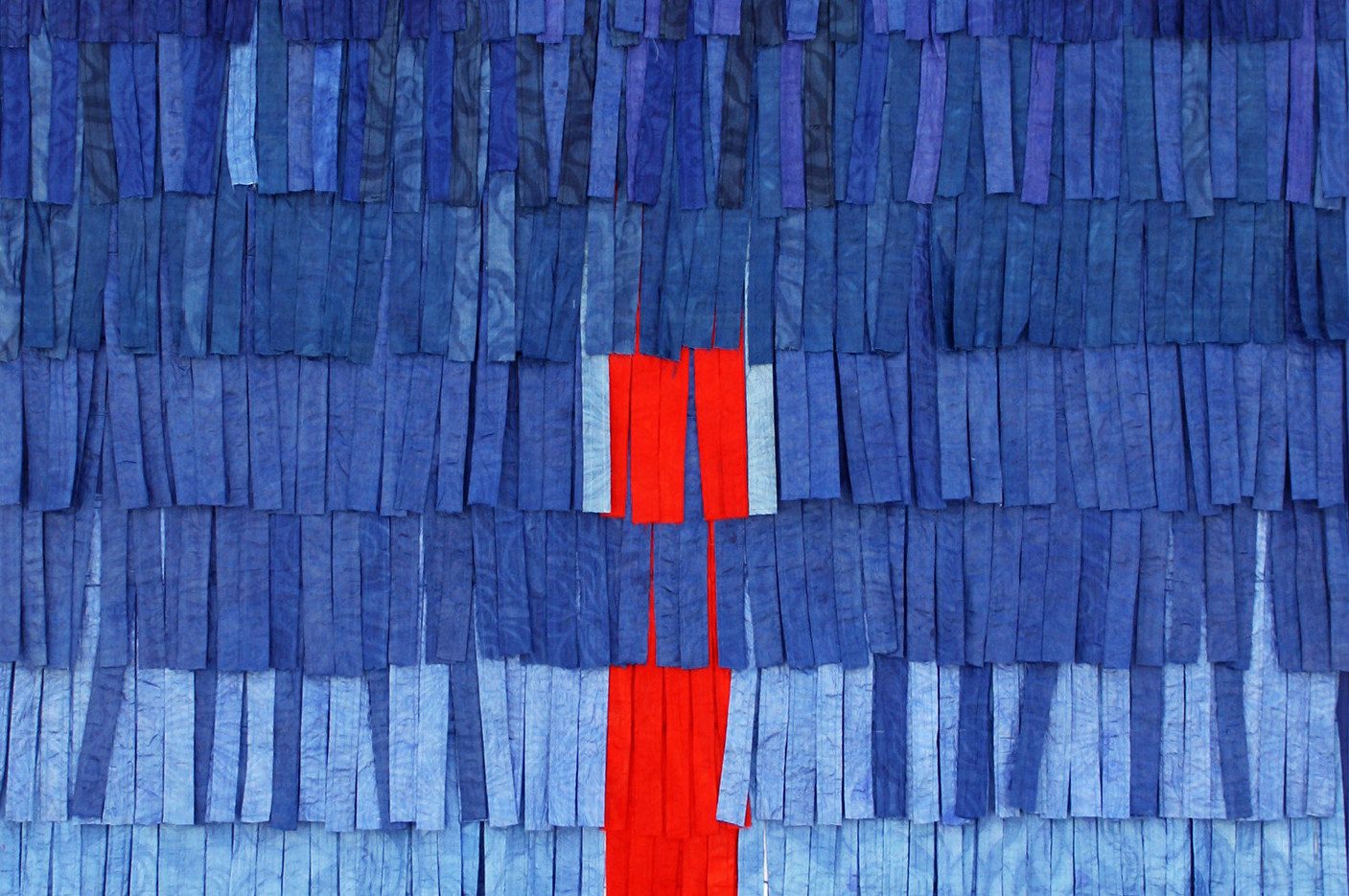Abdoulaye Konaté, 'Composition 3', (Detail) bazin teint, 228x146cm, 2012