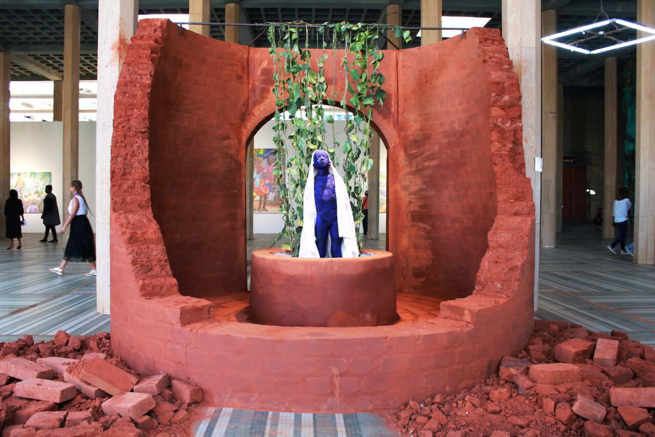 Beya Gille Gacha, Installation View at the 14th Dakar Biennale, 2022. Photo: Roseline Olang' Odhiambo