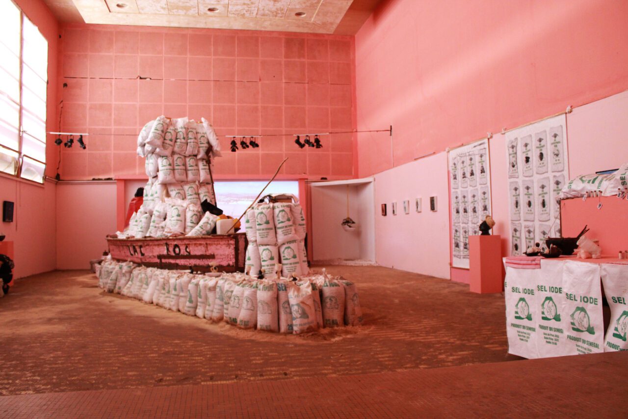 Lac Rose, Installation View at the 14th Dakar Biennale, 2022. Photo: Roseline Olang' Odhiambo