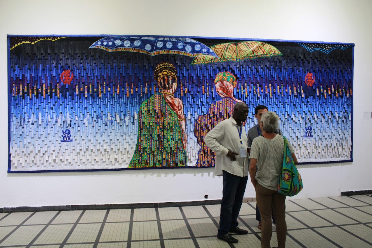 Abdoulaye Konate, Installation View at the 14th Dakar Biennale, 2022. Photo: Roseline Olang' Odhiambo