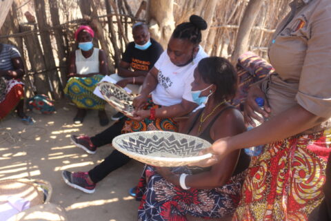 The Women's Museum team delivering a community workshop in Gwembe Valley, Southern Province, Zambia.
