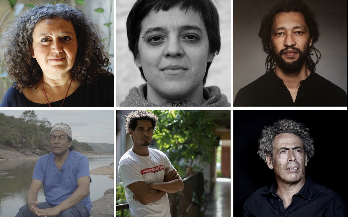 (Clockwise) May al-Ibrashy, María Medrano,  Alain Gomis, Hassan Darsi, Luis Manuel Otero Alcántara and Ailton Krenak.