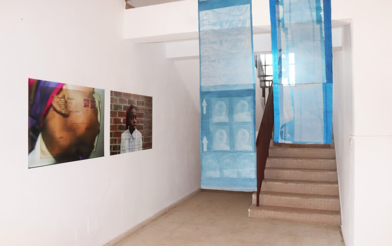Installation shot, from the left, work by Sofia Yala and Annie-Marie Akussah. Photo by Annie-Marie Akussah