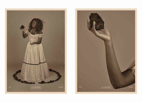 Le Cake-Walk: Caucasian Chalk Circle (#9.1 & #9.2 Diptych), 2020, Heather Agyepong. (Commissioned by The Hyman Collection)
