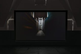 Aria Dean, ABATTOIR, U.S.A.!, Installation view, 2023. The Renaissance Society. Photo: Robert Chase Heishman. 
