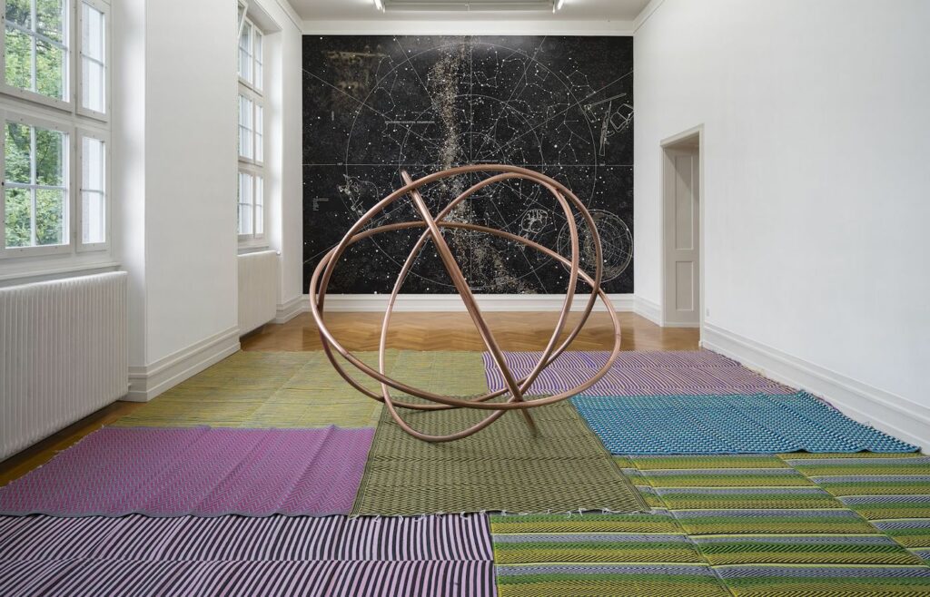 Exhibition view, NTU, Nolan Oswald Dennis, Tabita Rezaire, Bogosi Sekhukhuni, Kunsthalle Bern, 2023. Photo: Cedric Mussano