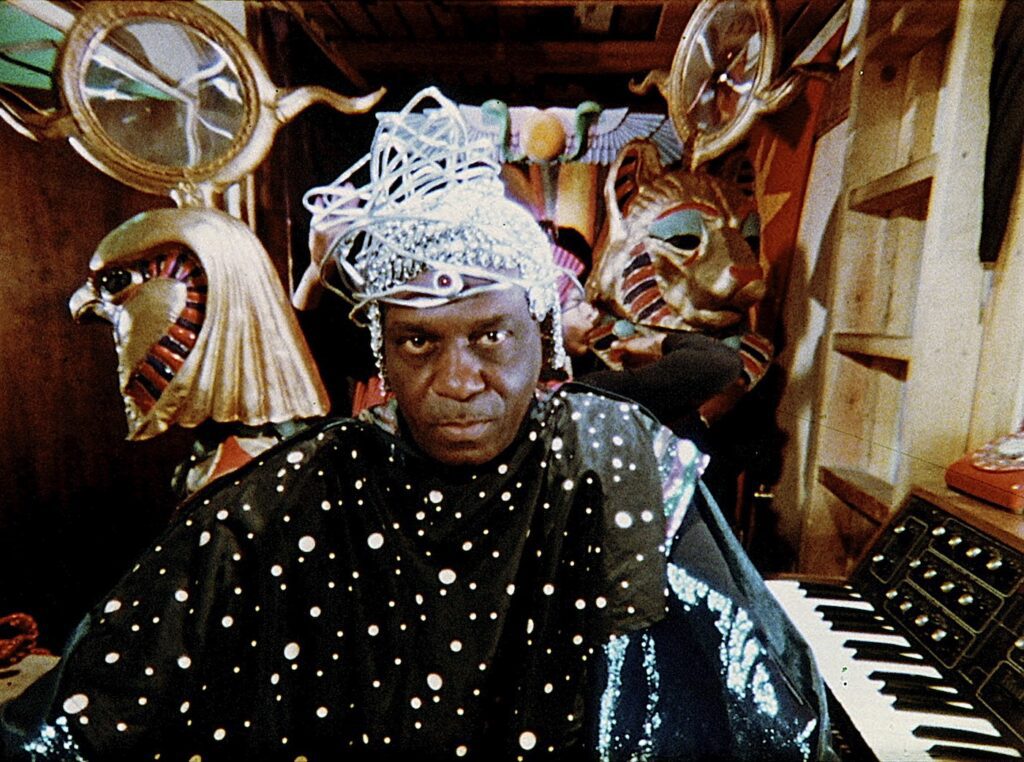 Sun Ra, frame from the film Space is the place
