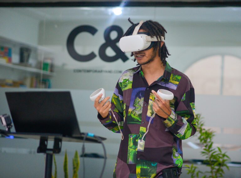 Kadallah Burrowes performing at C&10 Anniversary Event at C& Office in Nairobi, November 2023. Photo: Lexxy 