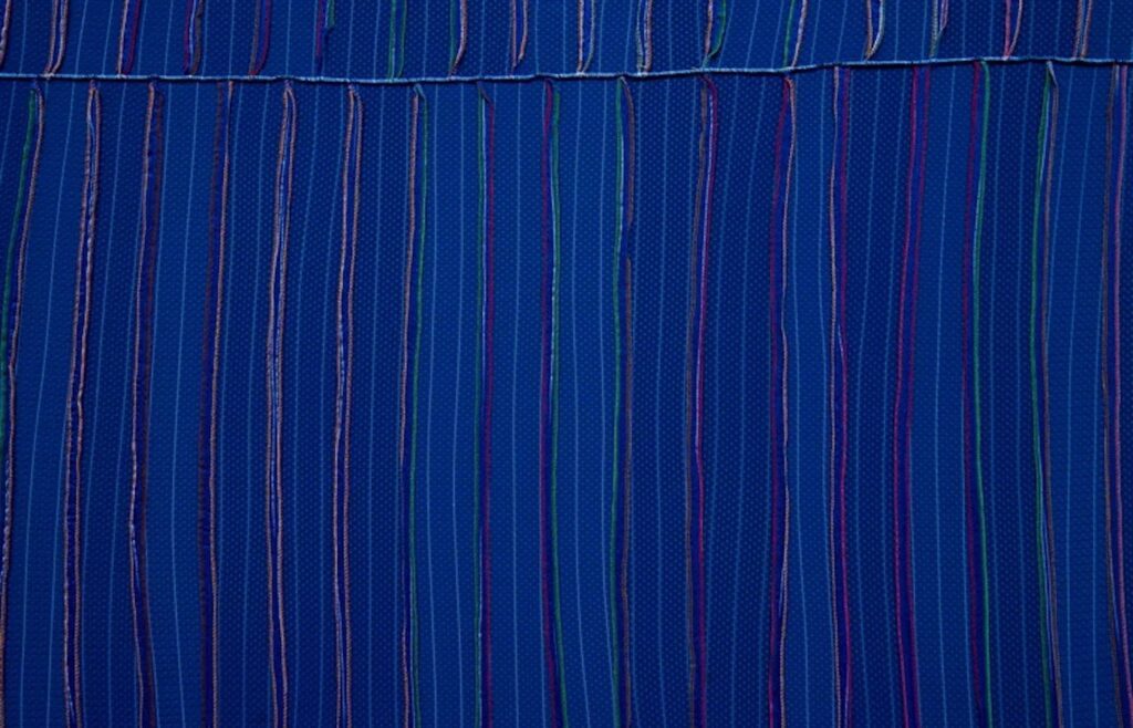 Anthony Akinbola
161 St - Yankee Stadium (detail), 2024
Durags on wooden panel
152.4 x 152.4 cm
60 x 60 in