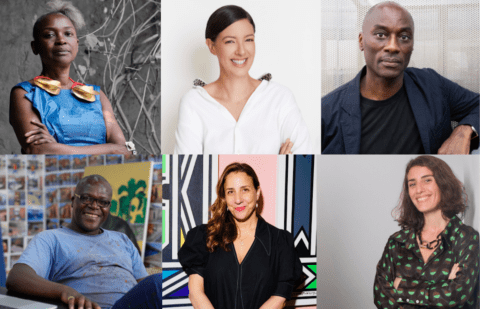 Jury Panel (clockwise): Koyo Kouoh, Marie-Cécile Zinsou, Ekow Eshun, Margaux Huille, Touria El Glaoui, Godfried Donkor