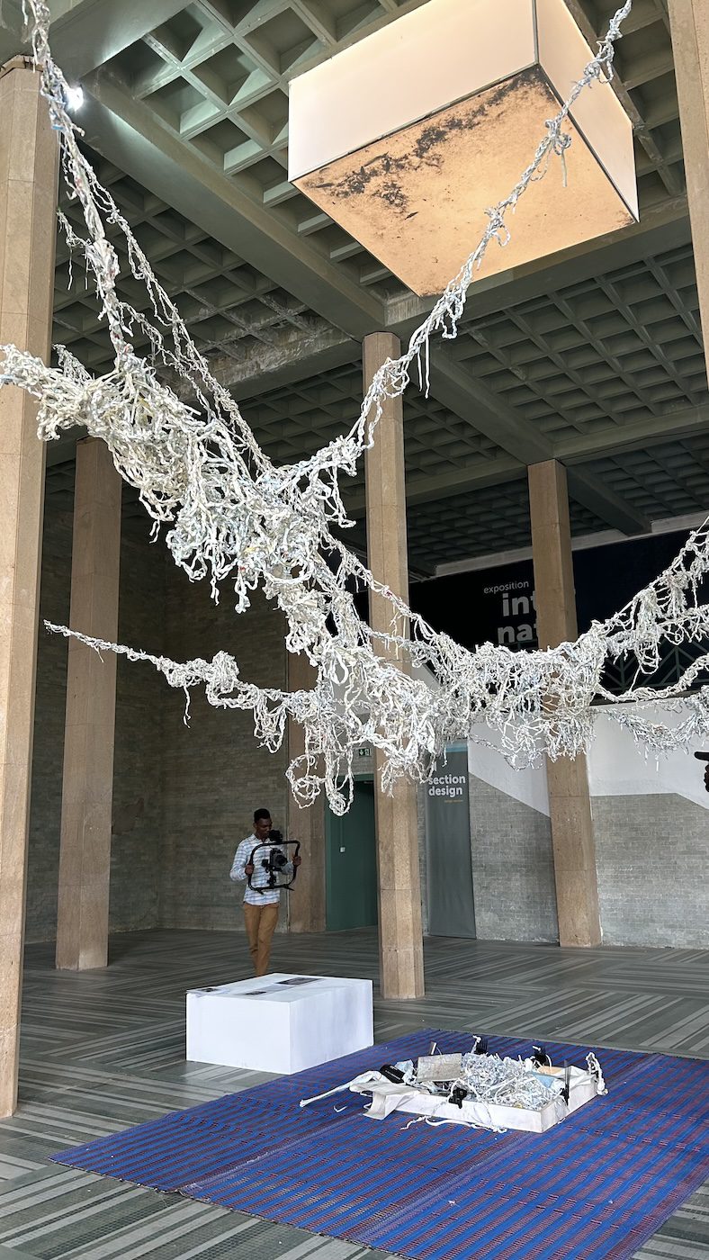 Sonia E. Barrett, Map-lectiv, 2024. Installation View at 15th Dakar Biennale. Photo: Haja Fanta. 